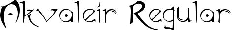 Akvaleir Regular font - Akvalir_Normal_v2007.ttf