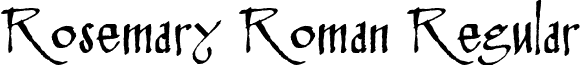 Rosemary Roman Regular font - Rosemary Roman.ttf