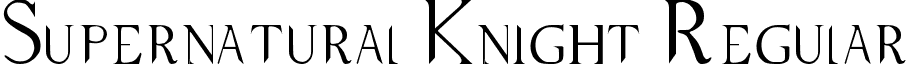 Supernatural Knight Regular font - Supernatural_Knight.ttf
