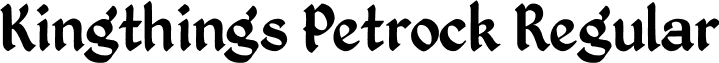 Kingthings Petrock Regular font - kingthingspetrock.ttf