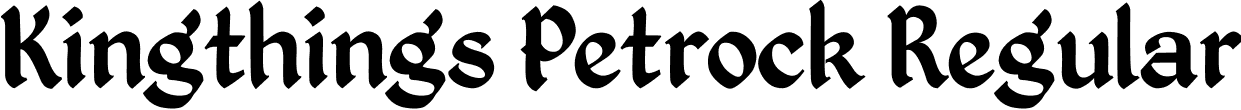 Kingthings Petrock Regular font - Kingthings_Petrock.ttf