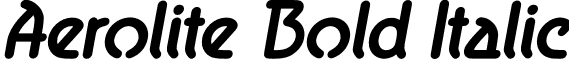 Aerolite Bold Italic font - Aerolite Bold Italic.otf