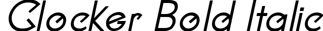 Clocker Bold Italic font - Clocker Bold Italic.ttf