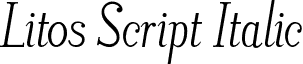 Litos Script Italic font - Litos Script Italic.otf