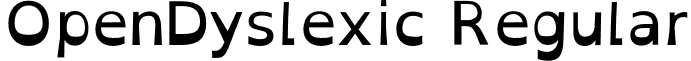 OpenDyslexic Regular font - OpenDyslexic-Regular.otf