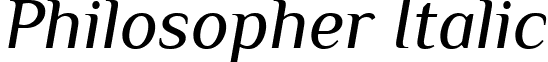 Philosopher Italic font - Philosopher-Italic.ttf