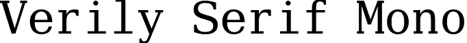 Verily Serif Mono font - VerilySerifMono.otf