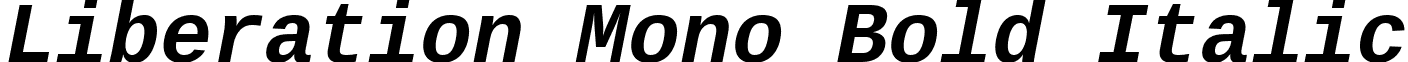 Liberation Mono Bold Italic font - LiberationMono-BoldItalic.ttf