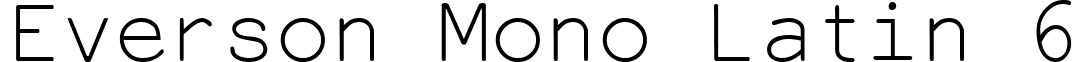 Everson Mono Latin 6 font - EMLATIN6.ttf