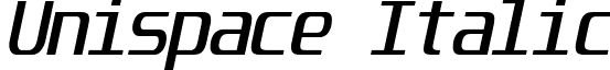 Unispace Italic font - unispace it.ttf
