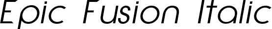 Epic Fusion Italic font - EpicFusion Italic.ttf