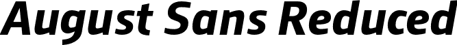 August Sans Reduced font - AugustSans-76BoldItalic.otf