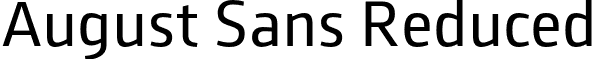August Sans Reduced font - AugustSans-55Regular.otf