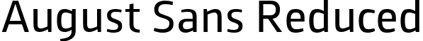 August Sans Reduced font - AugustSans-55Regular.ttf