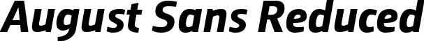 August Sans Reduced font - AugustSans-76BoldItalic.ttf