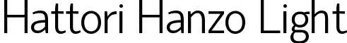 Hattori Hanzo Light font - hattorihanzo.ttf