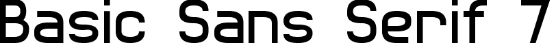 Basic Sans Serif 7 font - basic_sans_serif_7.ttf