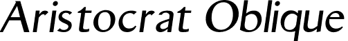 Aristocrat Oblique font - Aristocrat-Oblique.otf