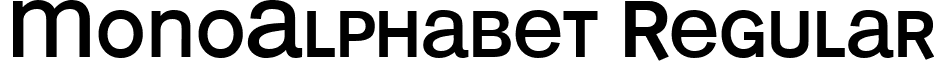 MonoAlphabet Regular font - Monoalphabet.ttf