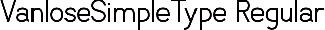 VanloseSimpleType Regular font - Vanlose_SimpleType.otf