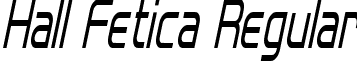 Hall Fetica Regular font - Hall Fetica Narrow Italic.ttf