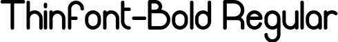 Thinfont-Bold Regular font - thinfon-bold.otf