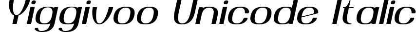 Yiggivoo Unicode Italic font - Yiggivoo UC_I.ttf