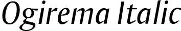 Ogirema Italic font - OgiremaItalic.ttf