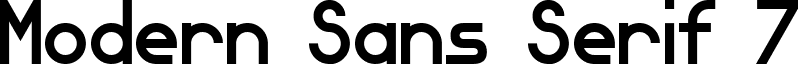 Modern Sans Serif 7 font - modern_sans_serif_7.ttf