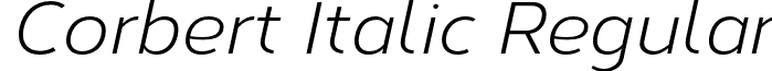 Corbert Italic Regular font - Corbert-Italic.otf