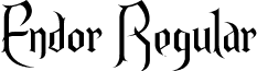 Endor Regular font - ENDOR___.ttf