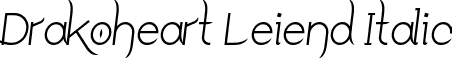 Drakoheart Leiend Italic font - Drakoheart Leiend Italic.ttf