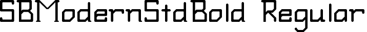 SBModernStdBold Regular font - sbmodernstd_bold.ttf