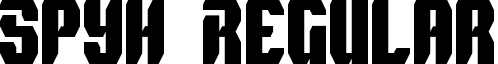 Spyh Regular font - Spyh.ttf