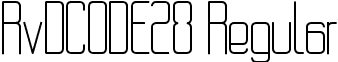 RvDCODE28 Regular font - RvD_CODE28.ttf