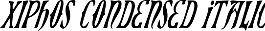 Xiphos Condensed Italic font - xiphosci.ttf