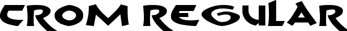 Crom Regular font - Crom_v1.ttf