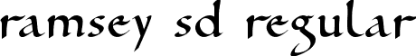 Ramsey SD Regular font - Ramsey SD.ttf