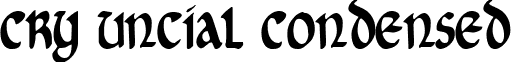 Cry Uncial Condensed font - Cryv2c.ttf
