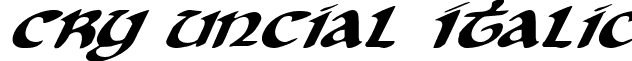 Cry Uncial Italic font - Cryv2i.ttf