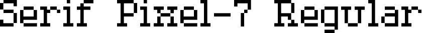 Serif Pixel-7 Regular font - serif_pixel-7.ttf