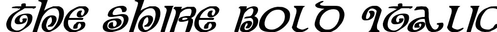 The Shire Bold Italic font - theshirebi.ttf
