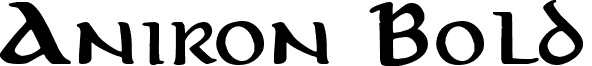 Aniron Bold font - anirb___.ttf