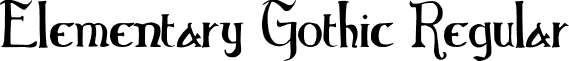 Elementary Gothic Regular font - Elementary_Gothic_Bookhand.otf