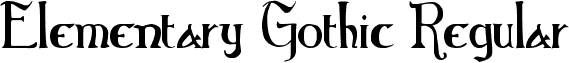 Elementary Gothic Regular font - Elementary_Gothic_Bookhand.ttf