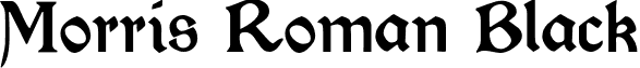 Morris Roman Black font - MorrisRomanBlack.otf