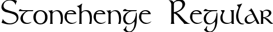 Stonehenge Regular font - stonehen.ttf