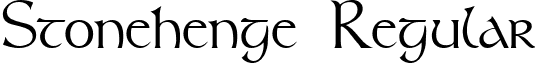 Stonehenge Regular font - Stonehenge font.ttf
