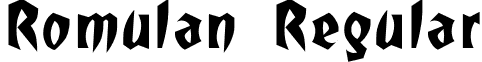 Romulan Regular font - ROF____&.ttf