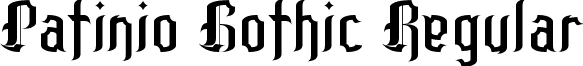 Patinio Gothic Regular font - Patinio Gothic Sample.ttf